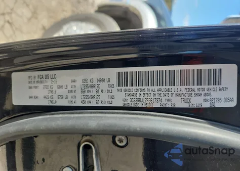 2015 Ram 3500 Laramie from USA, damaged, VIN 3C63RRJL7FG617374